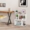 Costway 2-Tier Bookshelf S Shaped Bookcase Storage Rack Display Shelf w/Thick Foot Mats